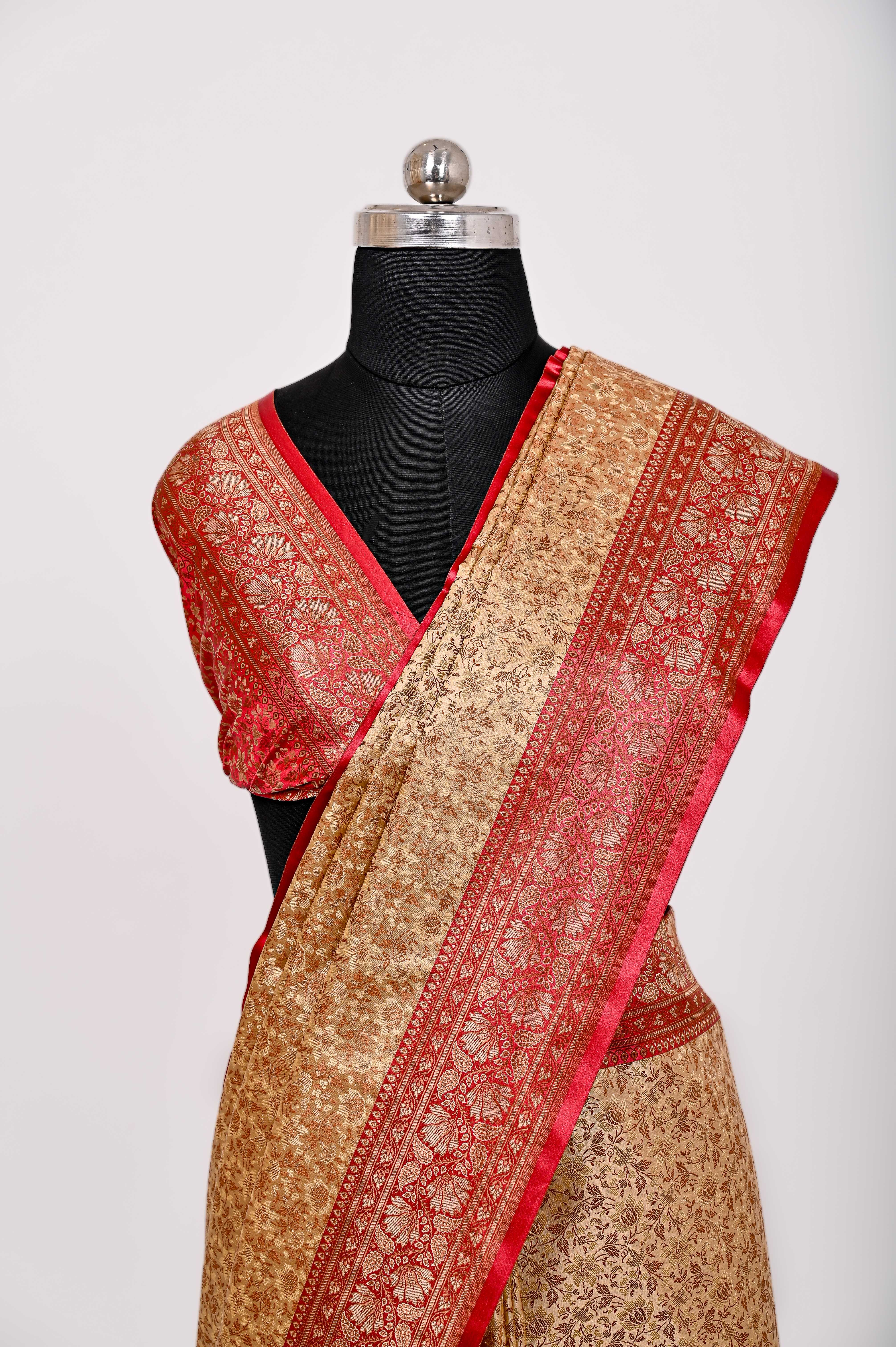 Handloom Tanchuyi Jamevaar Katan Silk Saree