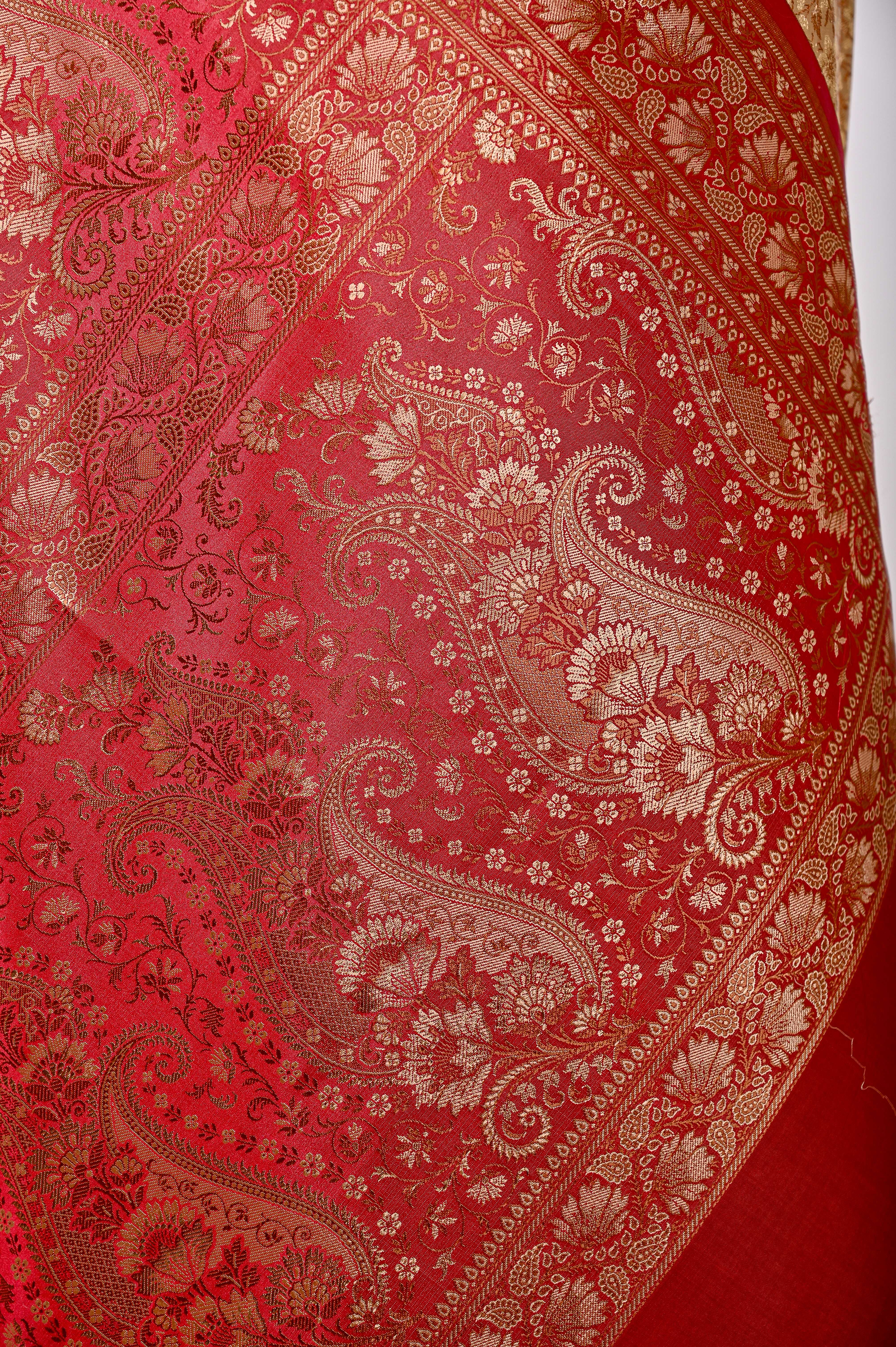 Handloom Tanchuyi Jamevaar Katan Silk Saree