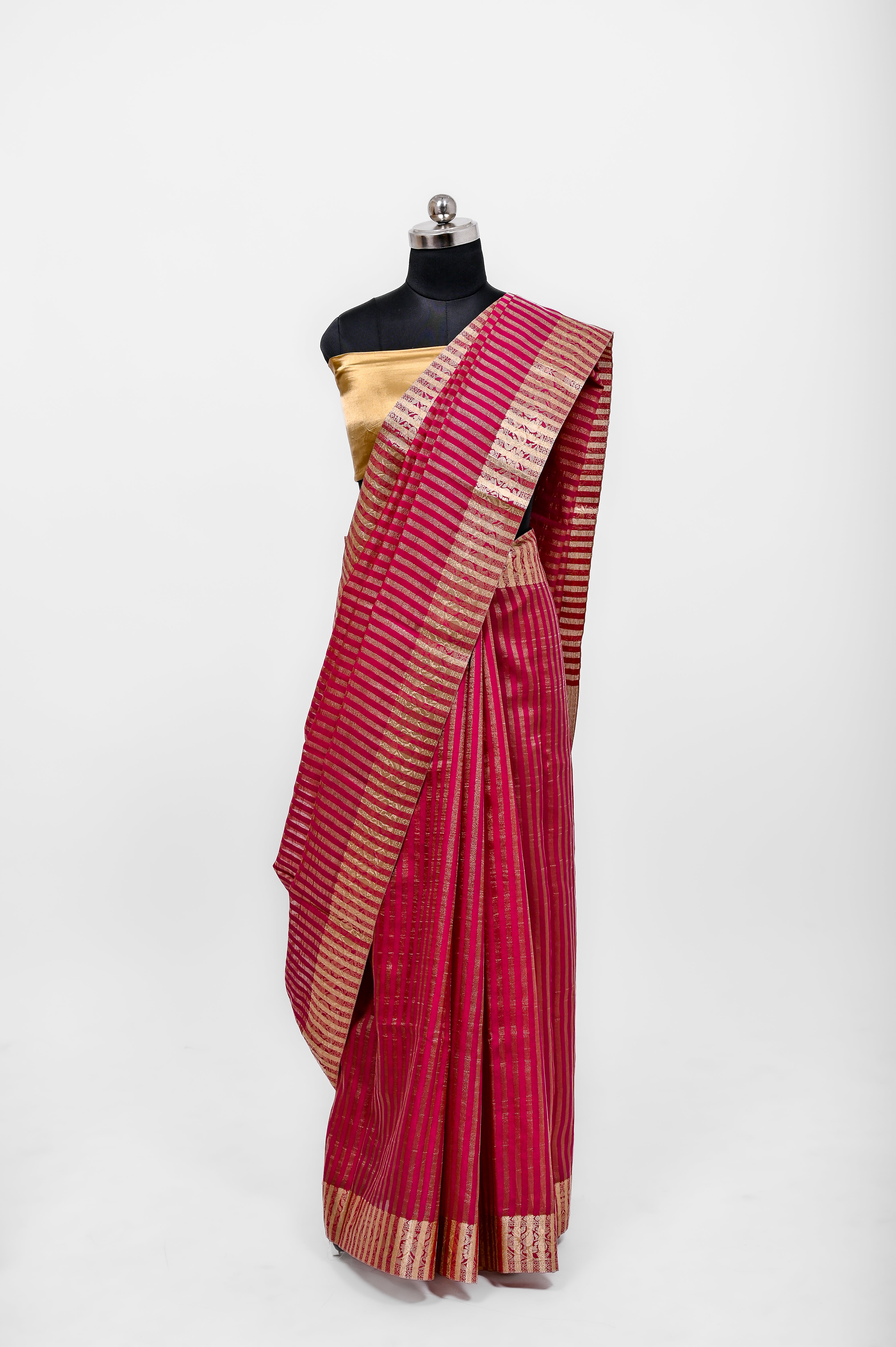 Handloom Semi Katan Silk Sarees With Luxury Fabrics Purple Magenta
