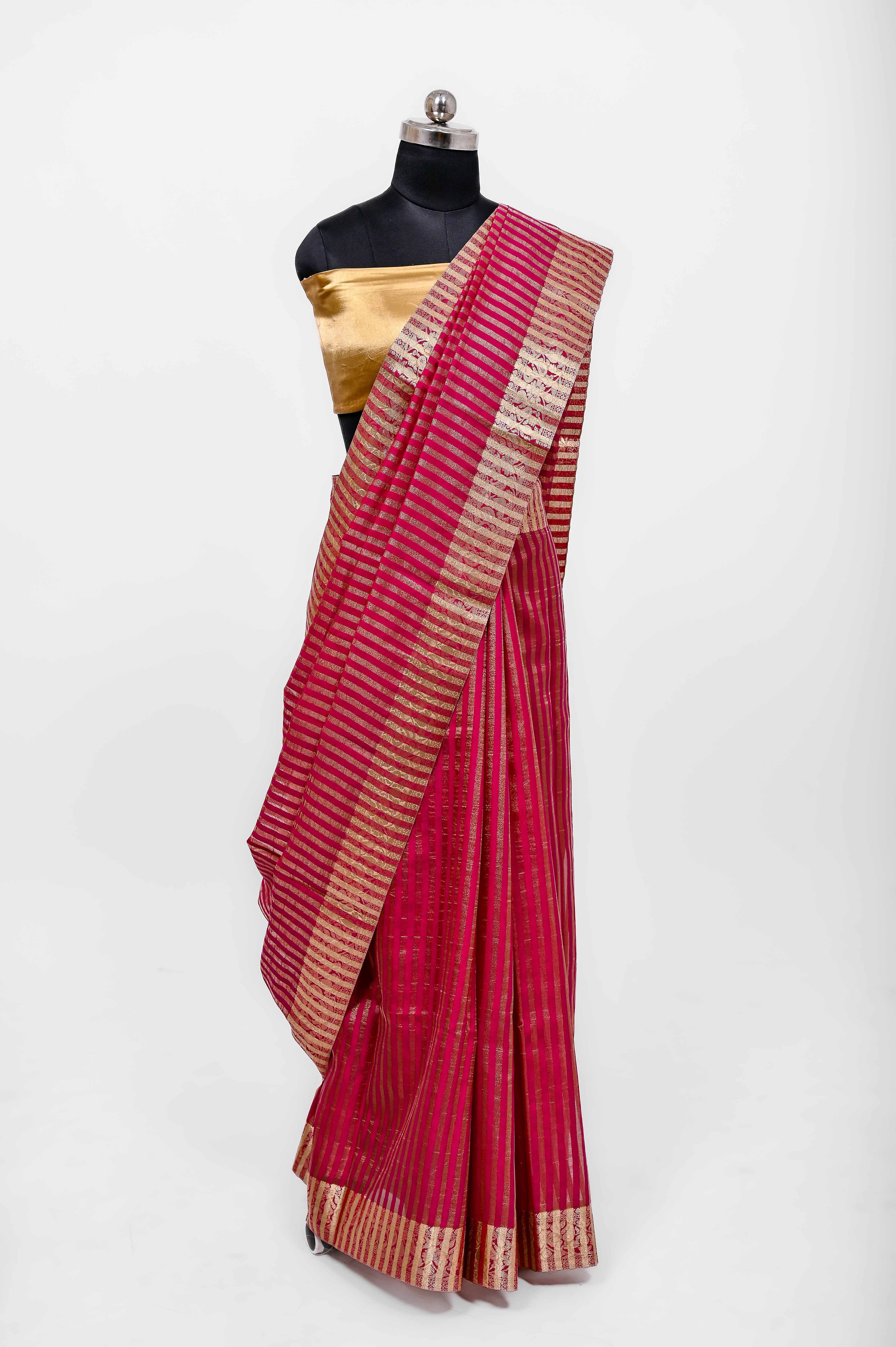 Handloom Semi Katan Silk Sarees With Luxury Fabrics Purple Magenta