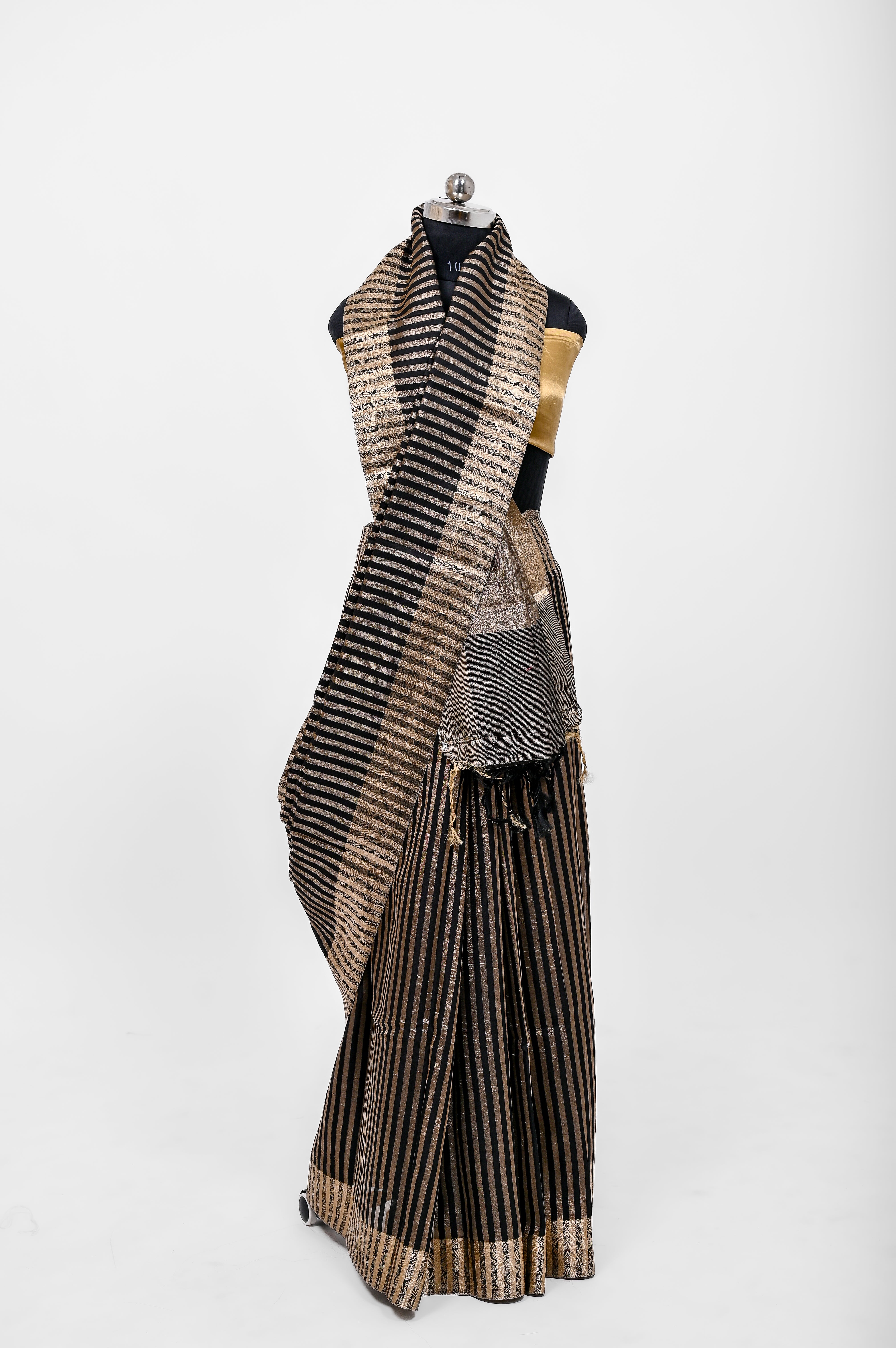 Handloom Semi Katan Silk Sarees With Luxury Fabrics Black