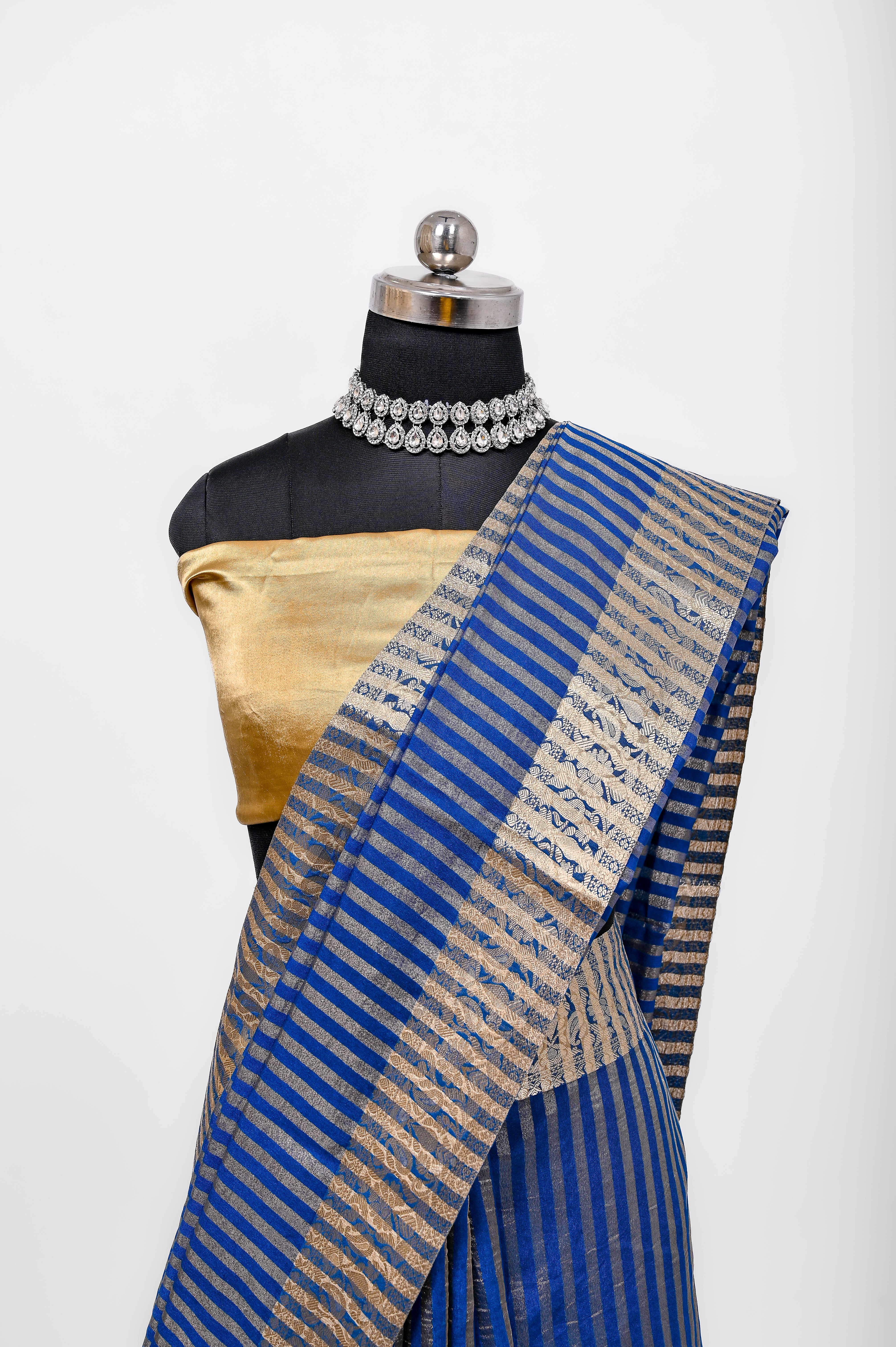 Handloom Semi Katan Silk Sarees With Luxury Fabrics Peacock Blue