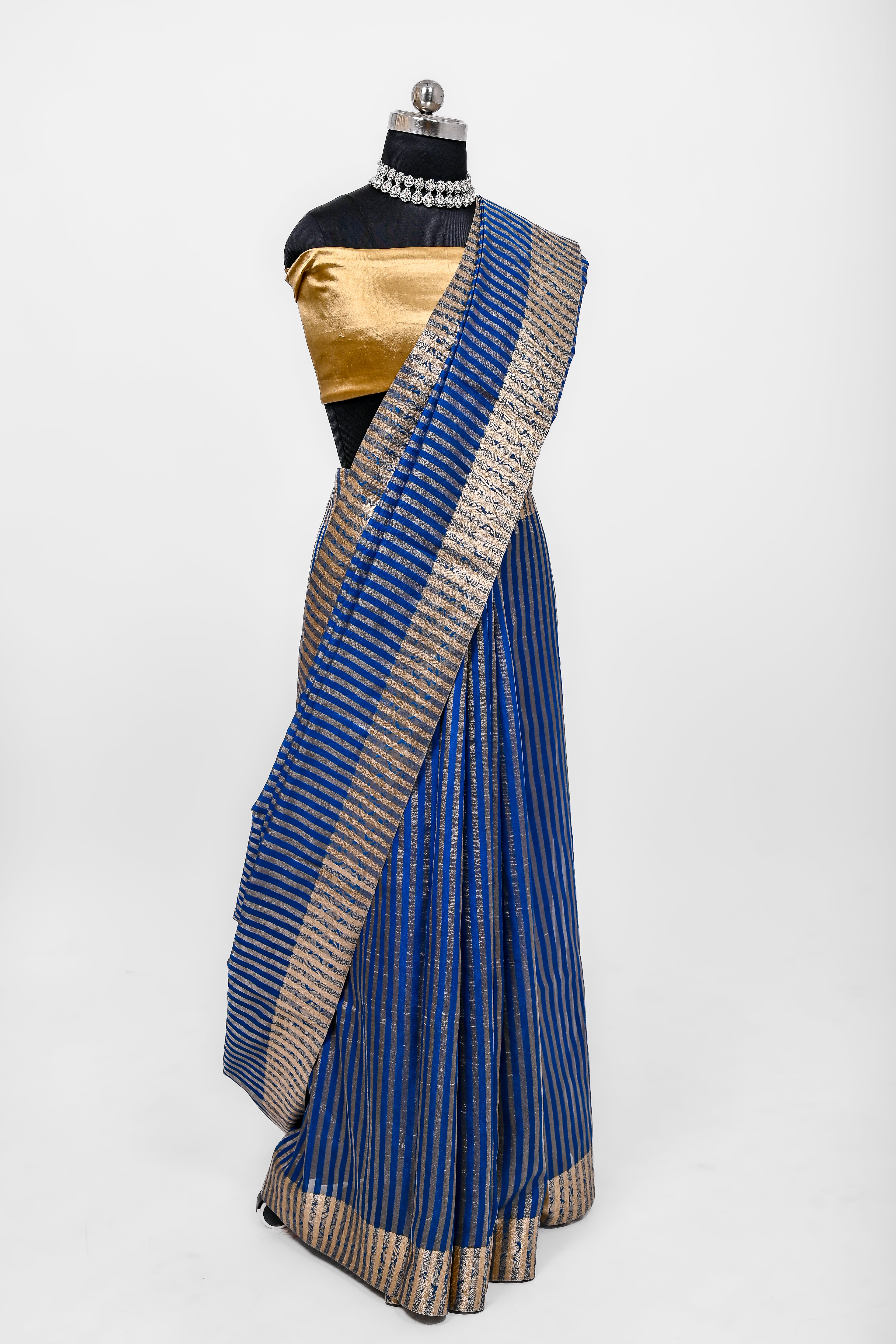 Handloom Semi Katan Silk Sarees With Luxury Fabrics Peacock Blue